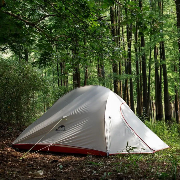 Намет надлегкий тримісний з футпринтом Naturehike Cloud Up 3 Updated NH18T030-T, 20D, темно-зелений - фото №7