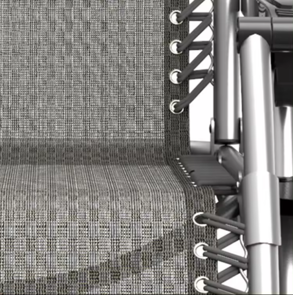 Розкладне крісло шезлонг із подушкою Zero Gravity LEOBRO Сіре - фото №3