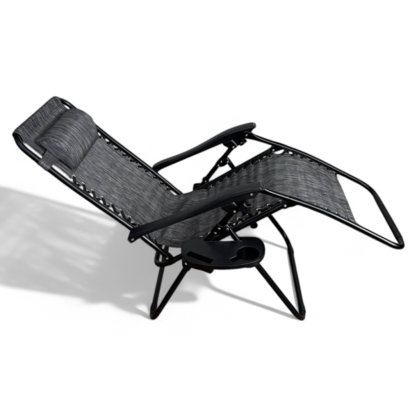 Раскладное кресло шезлонг LEOBRO Zero Gravity Grey (LB-ZGC-A1-GRY) - фото №4