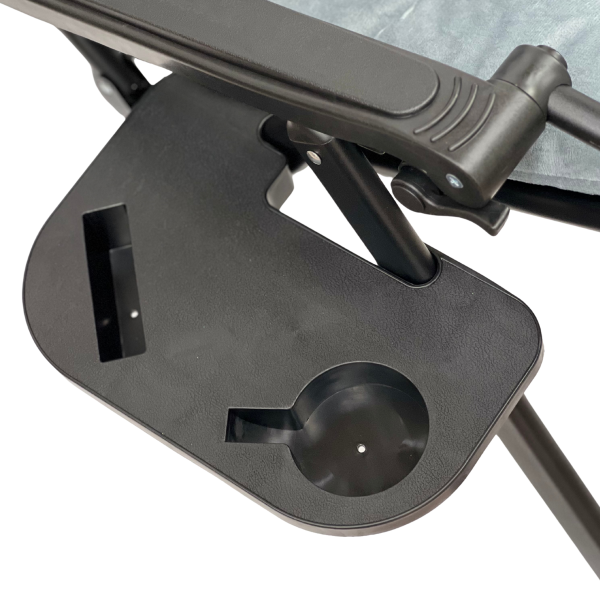 Розкладне крісло шезлонг LEOBRO Zero Gravity Premium Plus Grey Velvet (LB-ZGC-K3-GRY) - фото №2