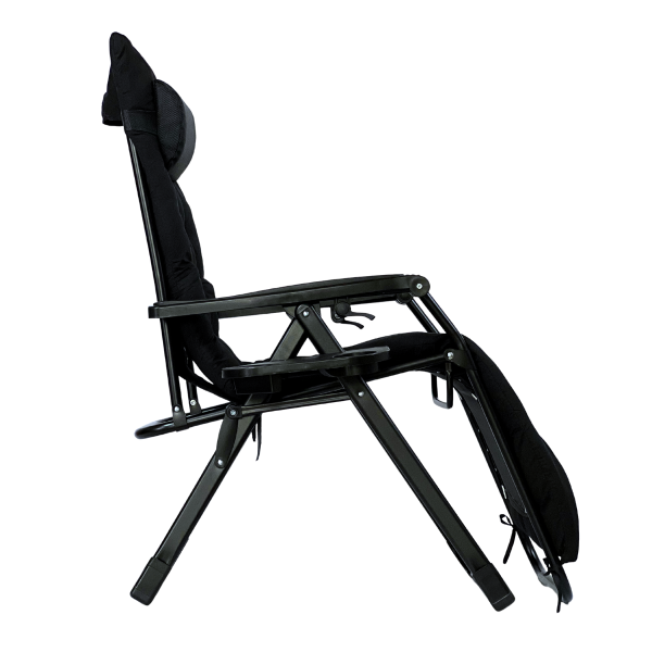 Розкладне крісло шезлонг LEOBRO Zero Gravity Premium Plus Black (LB-ZGC-K2-BLK) - фото №4