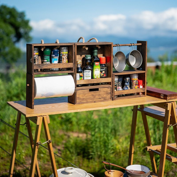 Етажерка з полицями Naturehike CNH22JU018, натуральне дерево - фото №4