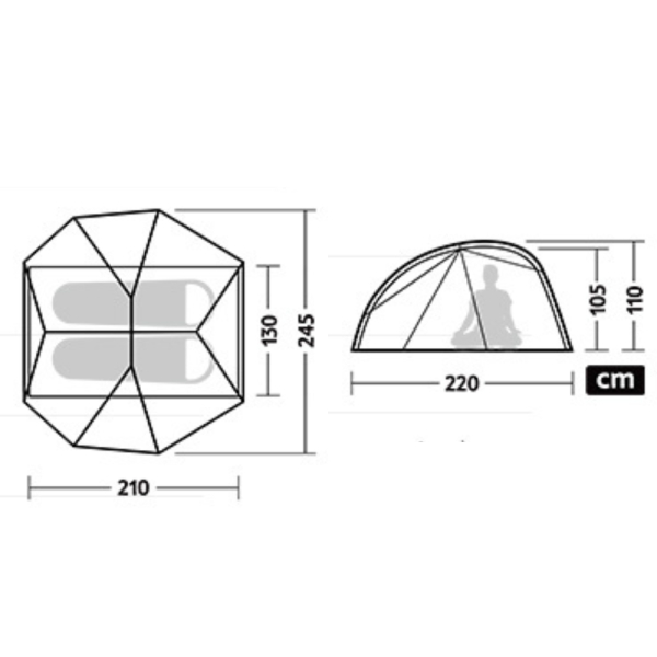 Намет двомісний ультралегкий Naturehike Star River UL CNK2450WS022, сірий - фото №15