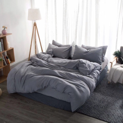 Постільна білизна Сірий Ранфорс MERISET - Полуторний
