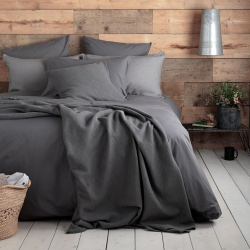 Постільна білизна Антрацит Ранфорс MERISET - Полуторний