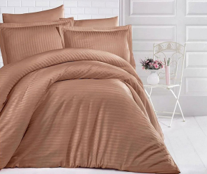 Постільна білизна HAZELNUT Elite Сатин страйп MERISET - Полуторний