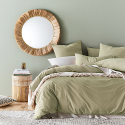 Постільна білизна Світла оливка Ранфорс MERISET - Полуторний