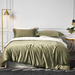 Постільна білизна OLIVE Premium Сатин однотон MERISET - Полуторний