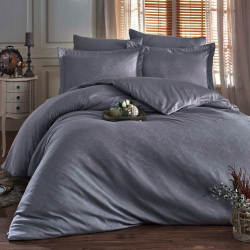 Постільна білизна ANTHRACITE DAMASK Жакард MERISET - Полуторний