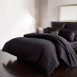 Постільна білизна BLACK Premium Сатин однотон MERISET - Сімейний