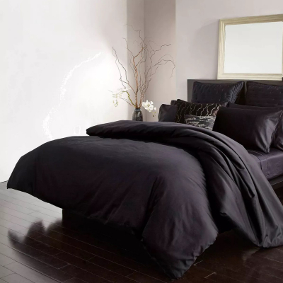 Постільна білизна BLACK Premium Сатин однотон MERISET - Полуторний - фото