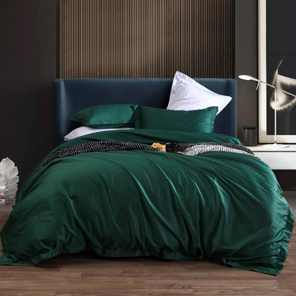 Постільна білизна ROYAL GREEN Premium Сатин однотон MERISET - Полуторний - фото