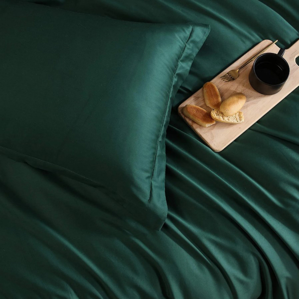Постільна білизна ROYAL GREEN Premium Сатин однотон MERISET - Полуторний - фото №2