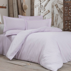Постільна білизна LIGHT LILAC Elite Сатин страйп MERISET - Сімейний