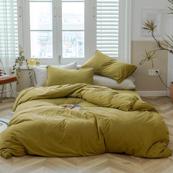 Постільна білизна Гірчиця Ранфорс MERISET - Полуторний - фото