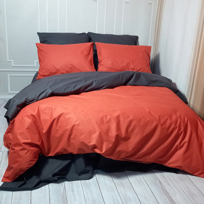 Постільна білизна ДУЕТ Теракот/Антрацит MERISET - Полуторний - фото