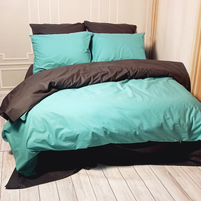 Постільна білизна ДУЕТ М'ятна лагуна/Антрацит MERISET - Полуторний - фото