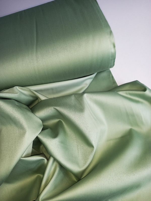 Постільна білизна GREEN FOG Premium Сатин однотон MERISET - Полуторний - фото №2