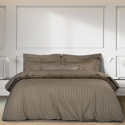 Постільна білизна KHAKI Elite Сатин страйп MERISET - Полуторний - фото