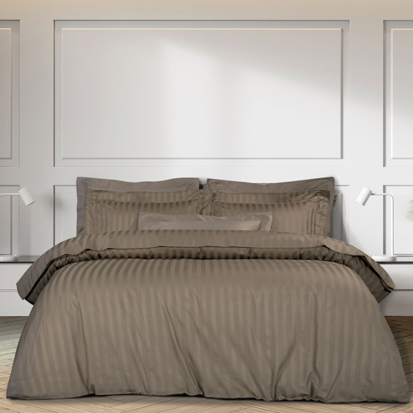 Постільна білизна KHAKI Elite Сатин страйп MERISET - Полуторний - фото