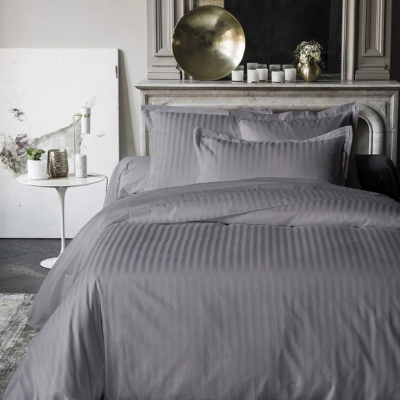 Постільна білизна SLATE GRAY Elite Сатин страйп MERISET - Полуторний - фото