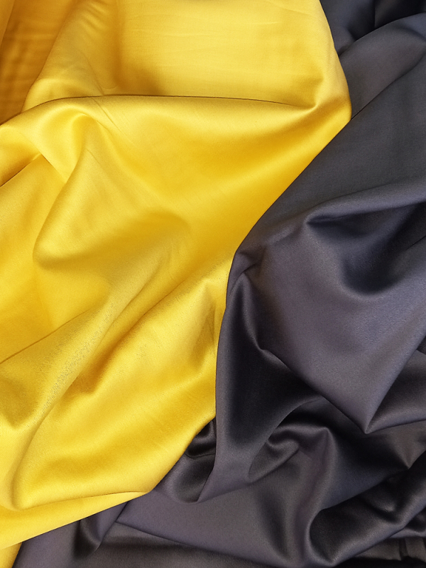 Постільна білизна ДУЕТ ANTHRACITE/GOLDEN Premium Сатин однотон MERISET - Полуторний - фото №2