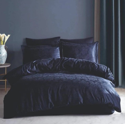 Постільна білизна BLACK DAMASK Жакард MERISET - Полуторний - фото