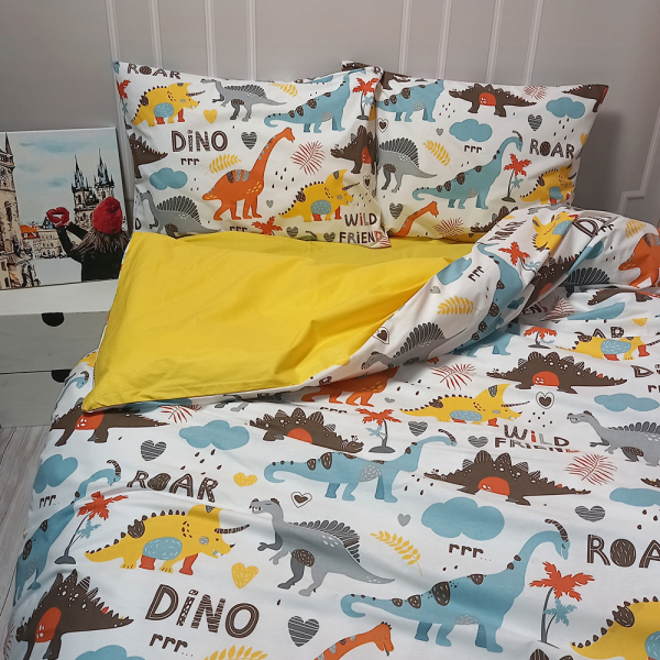Підліткова постільна білизна Динозаври Ранфорс MERISET - Підлітковий 1,5 - фото №2