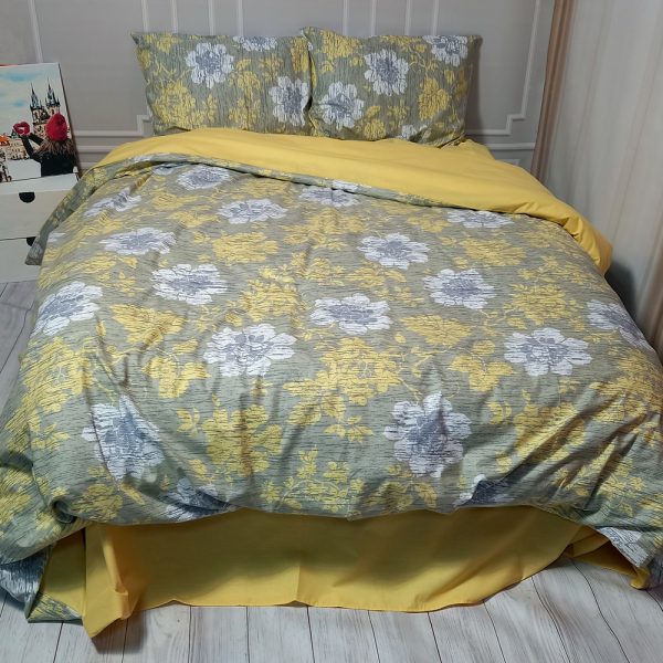 Постільна білизна Флора Ранфорс MERISET - Полуторний - фото