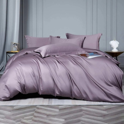 Постільна білизна LILAC FOG Premium Сатин однотон MERISET - Полуторний - фото