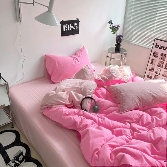 Постільна білизна ДУЕТ Барбі/Пудра Ранфорс MERISET - Полуторний - фото