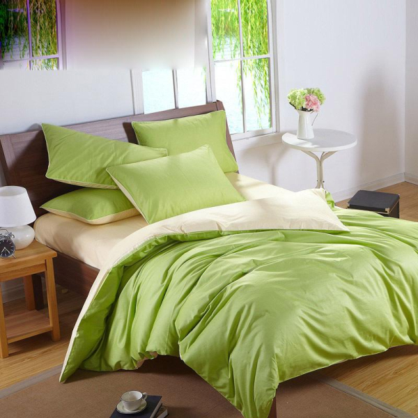 Постільна білизна ДУЕТ Фісташка/Пломбірне морозиво Ранфорс MERISET - Полуторний - фото