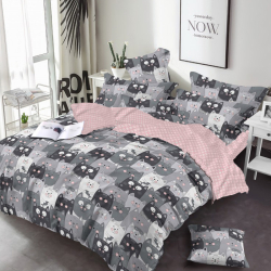 Постільна білизна Веселі котики Бязь люкс MERISET - Полуторний