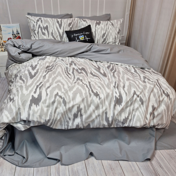 Постільна білизна Монохром Ранфорс MERISET - Полуторний - фото