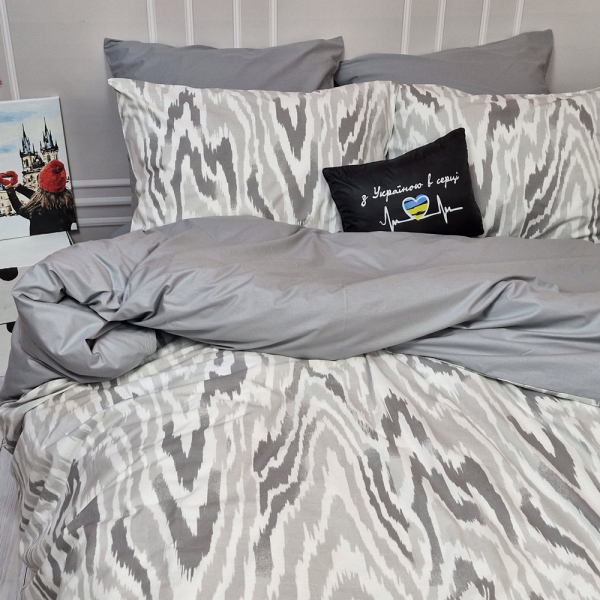 Постільна білизна Монохром Ранфорс MERISET - Полуторний - фото №4