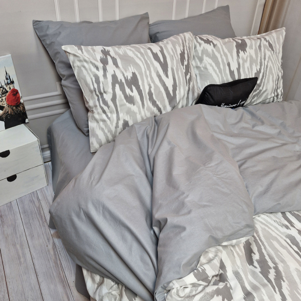 Постільна білизна Монохром Ранфорс MERISET - Полуторний - фото №2