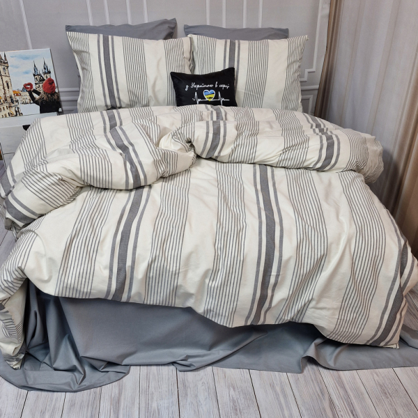 Постільна білизна NOSTALGIC stripe Тенсел/Ранфорс MERISET - Полуторний - фото