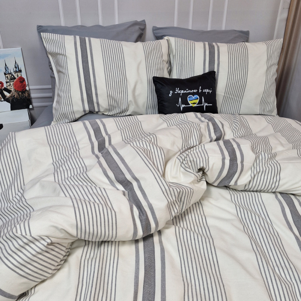 Постільна білизна NOSTALGIC stripe Тенсел/Ранфорс MERISET - Полуторний - фото №4