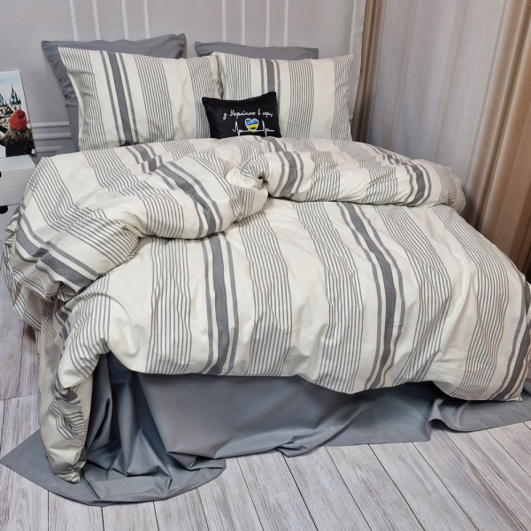 Постільна білизна NOSTALGIC stripe Тенсел/Ранфорс MERISET - Полуторний - фото №2