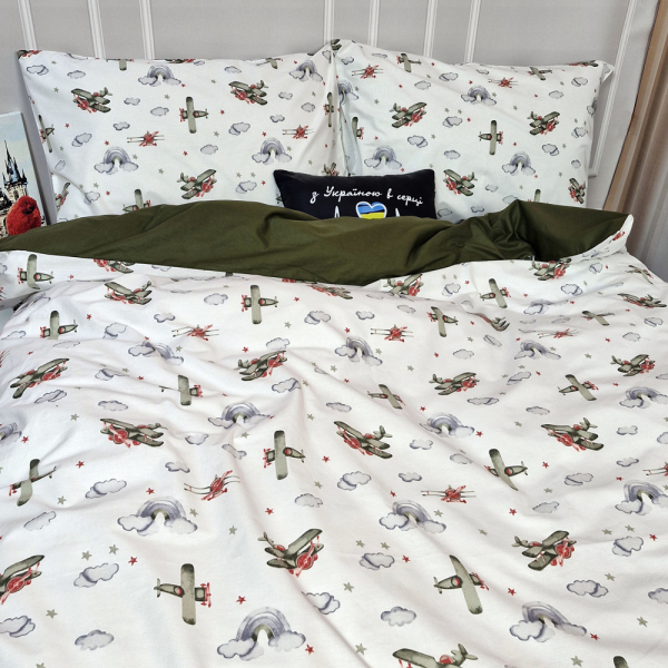 Постільна білизна Літачки Ранфорс MERISET - Полуторний - фото №4