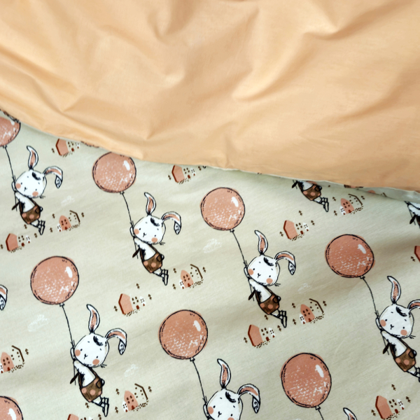 Постільна білизна Персиковий зайчик Ранфорс MERISET - Полуторний - фото №5