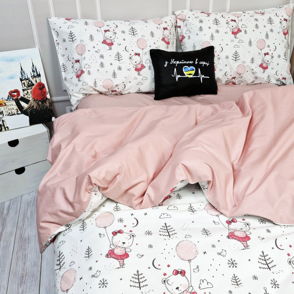 Постільна білизна Пудрова кулька Ранфорс MERISET - Полуторний - фото №3