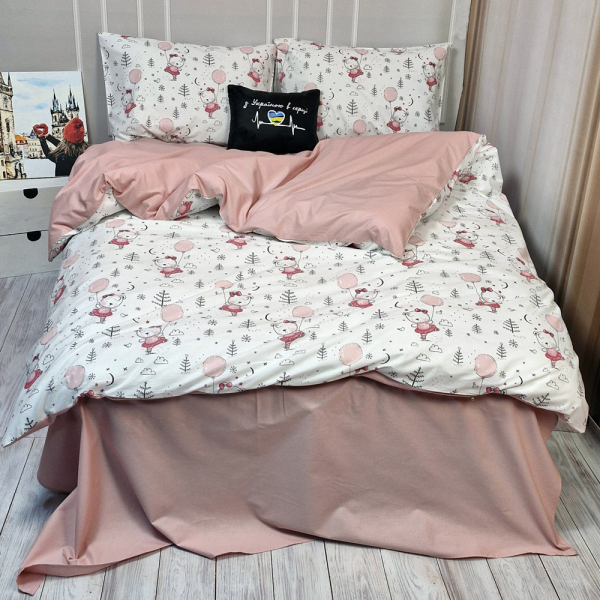 Постільна білизна Пудрова кулька Ранфорс MERISET - Полуторний - фото №2