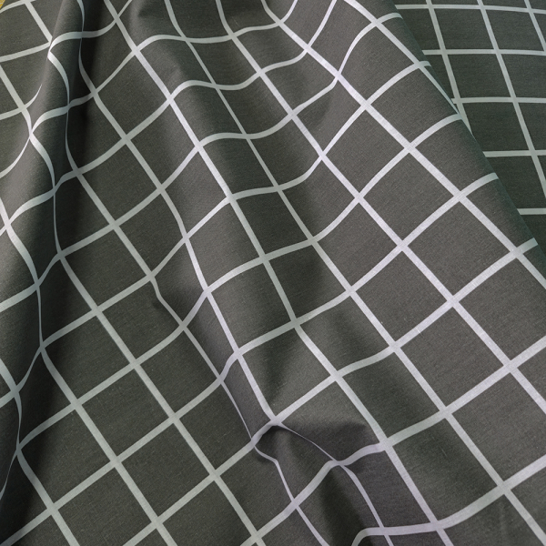 Постільна білизна Клітинка сіра Бязь Люкс MERISET - Полуторний - фото №5