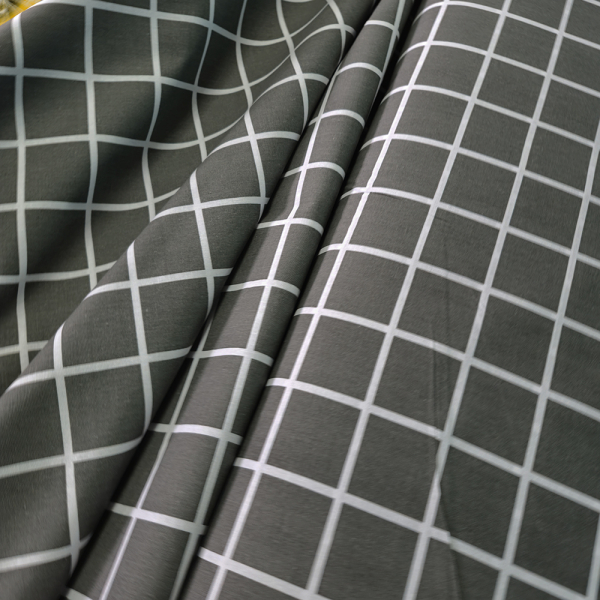 Постільна білизна Клітинка сіра Бязь Люкс MERISET - Полуторний - фото №3