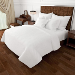 Постільна білизна Біла Бязь Люкс MERISET - Полуторний