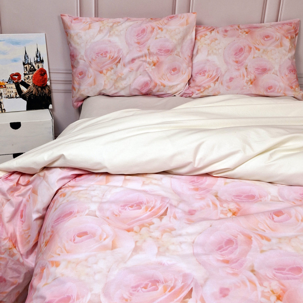 Постільна білизна Трояндовий настрій Ранфорс MERISET - Полуторний - фото №4
