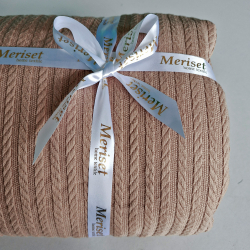 Покривало Піке КОСИЧКА Капучіно MERISET - 200х230