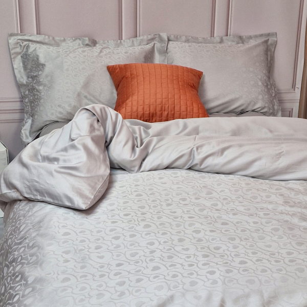 Постільна білизна HEART Platinum жакард MERISET - Полуторний - фото №5