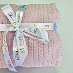 Покривало Піке КОСИЧКА Рожева пудра MERISET - 220х230